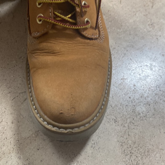 Timberland Yellow Nubuck Leather Ankle Boots Sinter Heavy Duty Lightweight - Picture 6 of 8